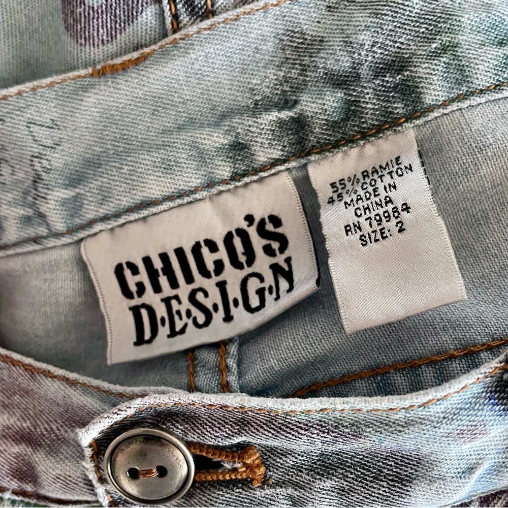 VINTAGE Streetwear Matching Set! Chico’s Design Lightweight Smile Chambray Denim - Picture 7 of 15
